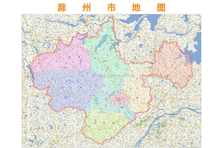 滁州市区最新版地图，揭秘城市脉络