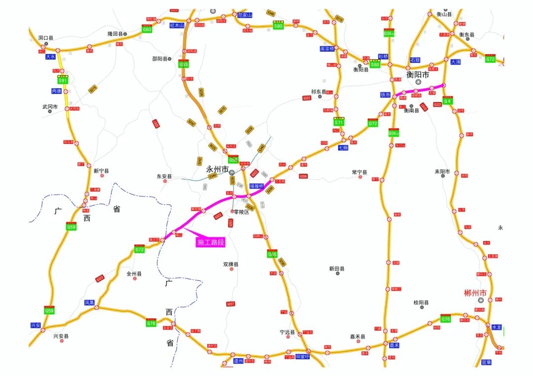 最新二广高速公路地图，南北交通动脉全线贯通