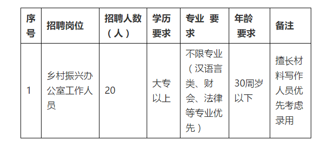 中义村民委员会招聘启事