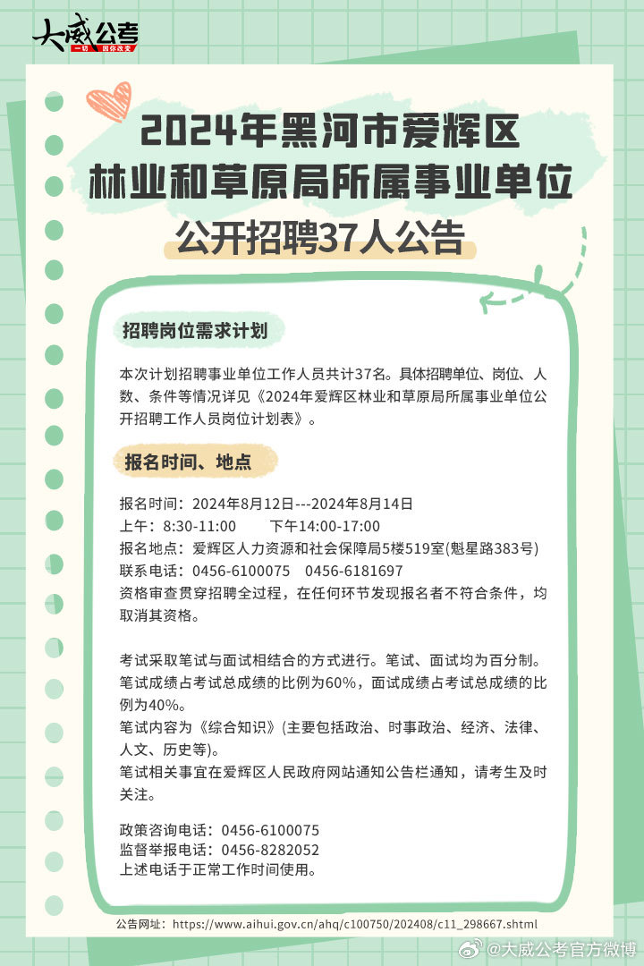 黑河市水利局最新招聘启事概览