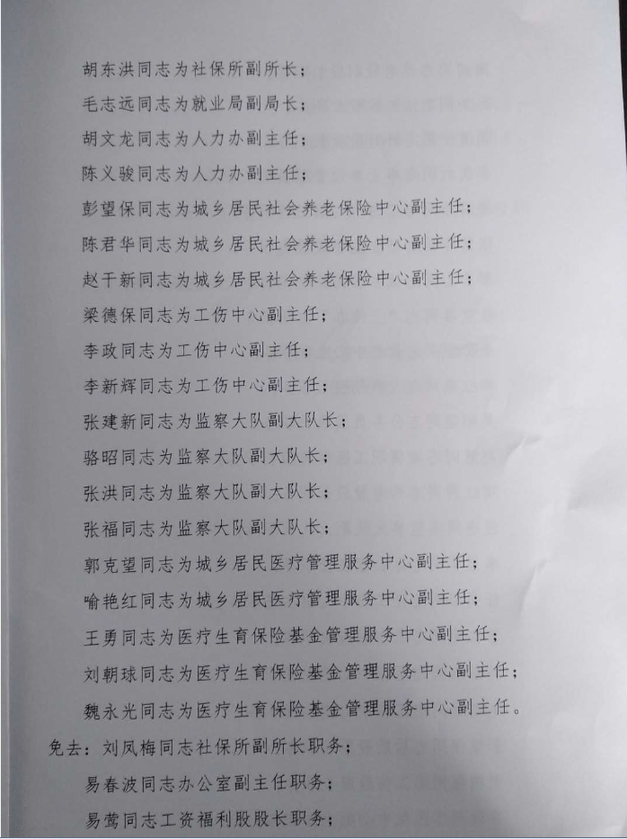 松岭区人力资源和社会保障局人事任命最新名单公布